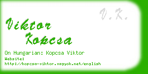 viktor kopcsa business card